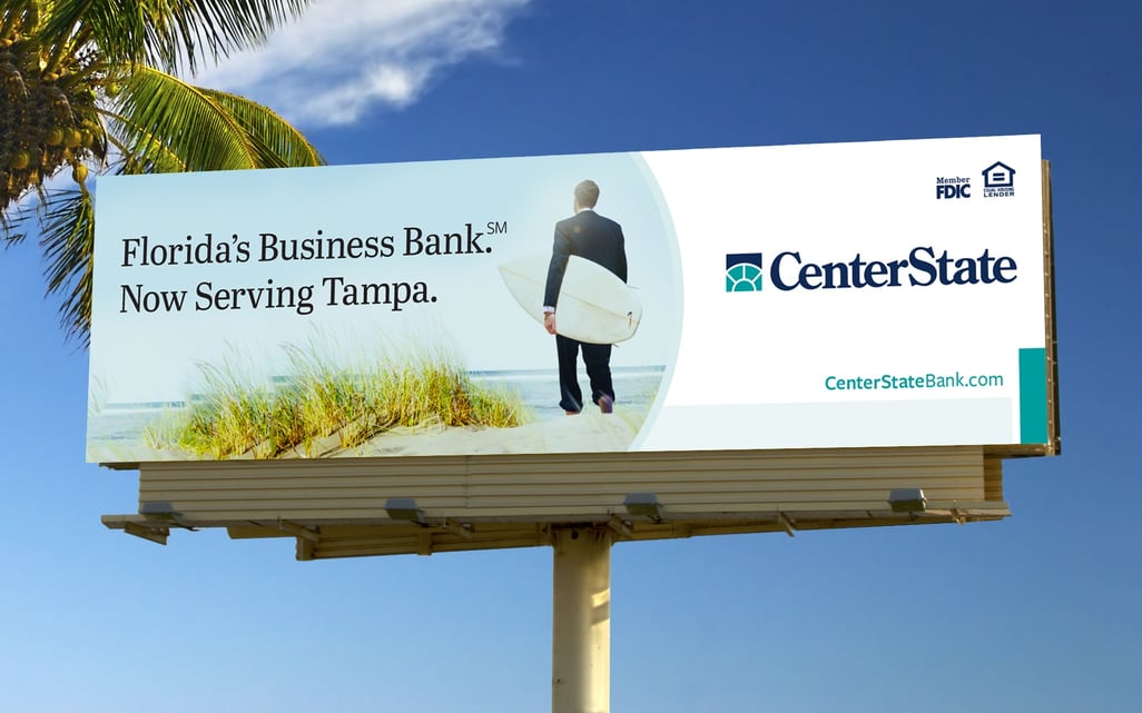 CenterState Bank Billboard Outdoor Board Design Silver Addy for MADE