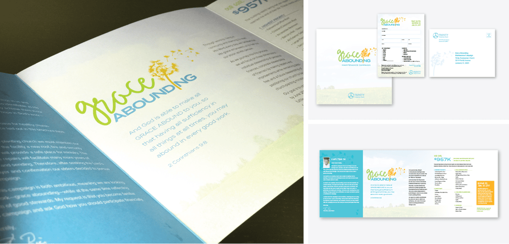 Trinity Presbyterian Church Grace Abounding Capital Campaign Design Silver Addy for MADE