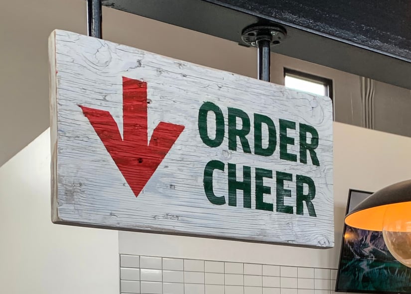 The Yard On Mass Cheer Sign