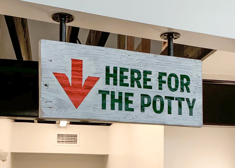 The Yard On Mass Potty Sign